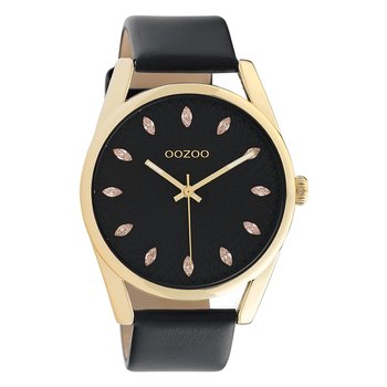 Oozoo zegarek damski Timepieces Analog skóra czarny UOC10842 - Oozoo