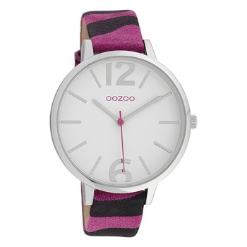 Oozoo zegarek damski Timepieces analogowy skóra różowy czarny UOC10205 - Oozoo