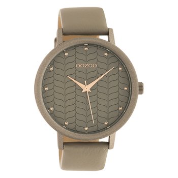 Oozoo zegarek damski Timepieces analogowy skóra taupe jasnobrązowy UOC10657 - Oozoo