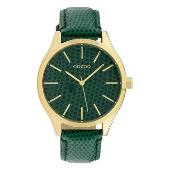Oozoo zegarek damski Timepieces analogowy skóra zielony ciemnozielony UOC10432 - Oozoo