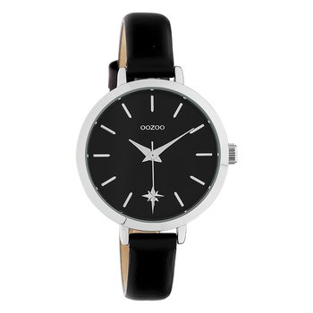 Oozoo zegarek damski Timepieces skóra analogowy czarny UOC10389 - Oozoo