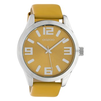 Oozoo zegarek musztardowy żółta skóra C10235 Timepieces damski, męski analogowy zegarek kwarcowy UOC10235 - Oozoo