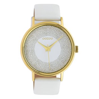 Oozoo zegarek na rękę biała skóra C10576 Timepieces damski analogowy zegarek kwarcowy UOC10576 - Oozoo