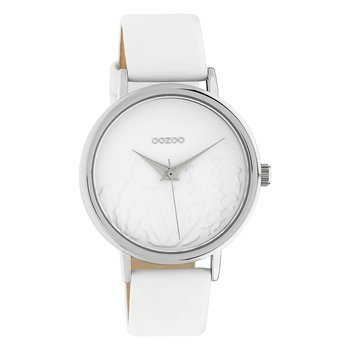 Oozoo zegarek na rękę biała skóra C10600 Timepieces damski analogowy zegarek kwarcowy UOC10600 - Oozoo