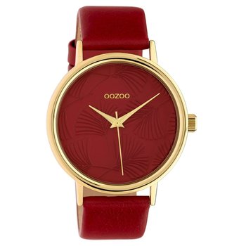 Oozoo zegarek na rękę bordowa skóra C10393 Timepieces damski analogowy zegarek kwarcowy UOC10393 - Oozoo