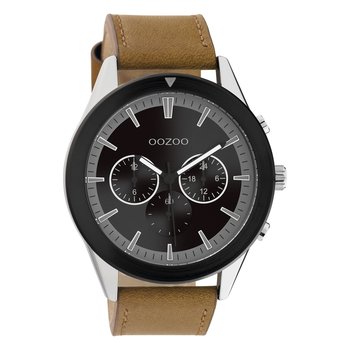 Oozoo Zegarek na rękę brązowy skóra C10801 Timepieces męski analogowy zegarek kwarcowy UOC10801 - Oozoo