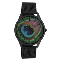 Oozoo Zegarek na rękę czarny stal szlachetna C10253 Vintage Slim Damski zegarek analogowy UOC10253 Oozoo