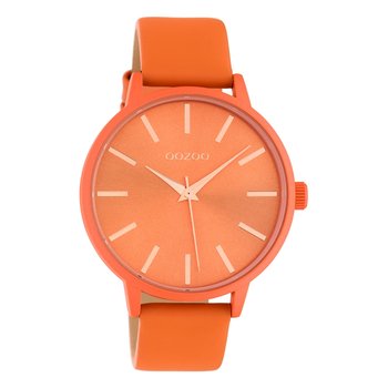 Oozoo zegarek na rękę pomarańczowa skóra C10614 Timepieces damski analogowy zegarek kwarcowy UOC10614 - Oozoo