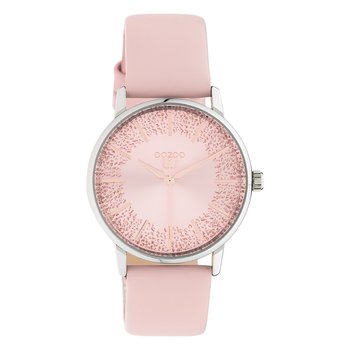 Oozoo zegarek na rękę różowa skóra C10932 Timepieces damski analogowy zegarek kwarcowy UOC10932 - Oozoo