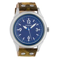Oozoo Zegarek unisex Timepieces analogowy skóra kamuflaż zielony UOC10351 Oozoo