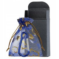 Opakowanie na prezent pudełeczko kartonik woreczek szyfonowy karabińczyk