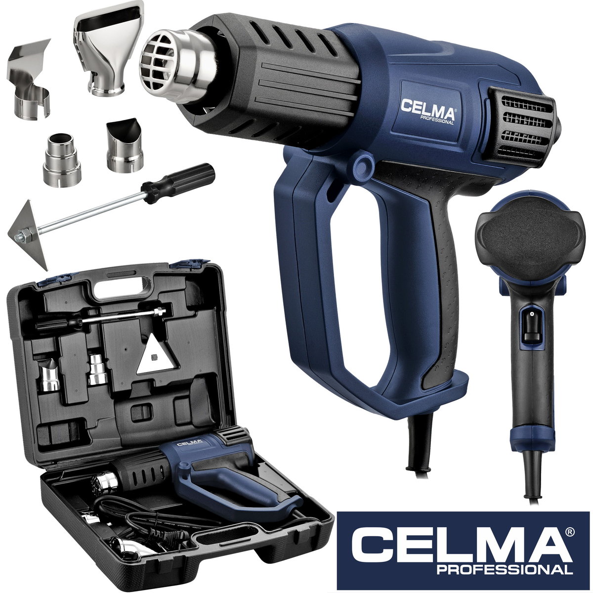 Opalarka CELMA Professional OP2000P, walizka, akcesoria x 5 szt 2000W