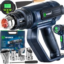 Opalarka Elektryczna 2 Biegi Regulacja Mocna Lcd 2200W + 5 Dysz + Szpachla Wuber