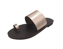 Opalizujące różowe klapki damskie ze skóry naturalnej SANDINISTA S4151A [Rozmiar: 38]