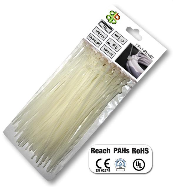 Opaska BRADAS, 7,6x250 mm, 100 sztuk