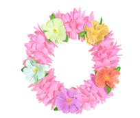 Opaska hawajska na gumce różowa