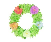 Opaska hawajska na gumce zielona