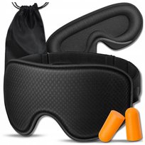 Opaska Na Oczy Do Spania Maska 3D Zaciemniająca Z Regulacją + Zatyczki Etui