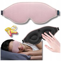 OPASKA NA OCZY TWARZ MASKA 3D DO SPANIA JEDWABNA 100% ZACIEMNIENIA PREMIUM Flexi