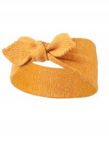 OPASKA NA USZY Z KOKARDĄ GŁOWĘ DAMSKA MODNA STYLOWA CIEPŁA DZIANINA MORAJ YELLOW