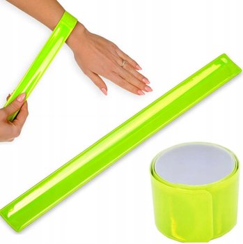 OPASKA ODBLASKOWA NA RĘKĘ NOGĘ samozaciskowa dla dzieci dorosłych bieganie - BABLO