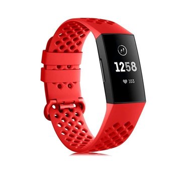 Opaska Pasek Bransoleta Dotsband Fitbit Charge 3 / 4 Czerwona - Bestphone