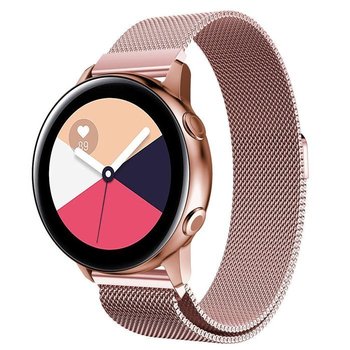 Opaska Pasek Bransoleta Milaneseband Samsung Watch 42Mm 3 41Mm 4 40/44Mm Active Huawei Watch Gt 2 / 3 42Mm Amazfit Gts 1 2  2E Mini Garmin Venu / Sq Różowa - Bestphone