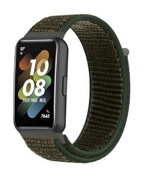 opaska pasek bransoleta NYLON Huawei Band 7 army green - Bestphone