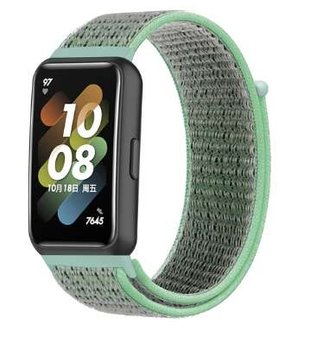 Opaska Pasek Bransoleta Nylon Huawei Band 7 Miętowa - Bestphone