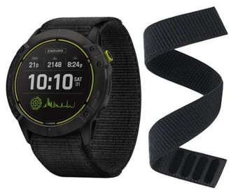 Opaska Pasek Bransoleta Nylon Loop Garmin Fenix 3/5X/3Hr/5X Plus/6X/6X Pro/7X Czarna - Bestphone