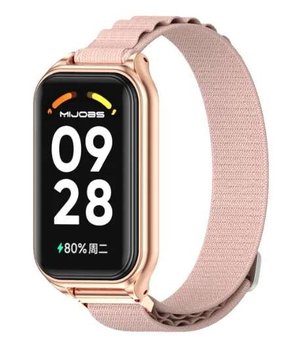 opaska pasek bransoleta NYLON PRO Xiaomi Redmi Smart Band 2 / Mi Band 8 Active pudrowa - Bestphone