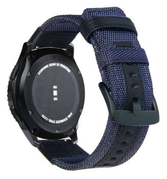 Opaska Pasek Bransoleta Nylon Samsung Watch 42Mm 3 41Mm 4 40/44Mm Active Huawei Watch Gt 2 / 3 42Mm Amazfit Gts 1 2  2E Mini Garmin Venu / Sq Granatowa - Bestphone