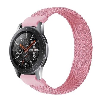 Opaska Pasek Bransoleta Solo Nylon Samsung Watch 42Mm 3 41Mm 4 40/44Mm Active Huawei Watch Gt 2 / 3 42Mm Amazfit Gts 1 2  2E Mini Garmin Venu / Sq Różowa Rozmiar M - Bestphone