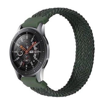 Opaska Pasek Bransoleta Solo Nylon Samsung Watch 46Mm 3 45Mm Gear S3 Huawei Watch Gt Gt2 2E Pro Gt3 Amazfit Gtr 2 2E Garmin Venu 2 Vivoavtive 4 Army Green Rozmiar L - Bestphone