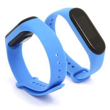 Opaska / Pasek Do Smartbanda Xiaomi Mi Band 3 Xmsh05Hm / 4 Xmsh07Hm Silikonowa Niebieska - GSM-HURT