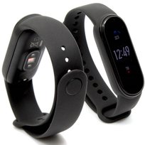 Opaska / Pasek Do Smartbanda Xiaomi Mi Band 5 / 6 / 7 Silikonowa Czarna