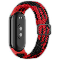 Opaska pasek elastyczny z klamrą Vanfone do Xiaomi Mi Smart Band 8/9, czerwono-czarny