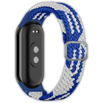 Opaska pasek elastyczny z klamrą Vanfone do Xiaomi Mi Smart Band 8/9, niebiesko-biały