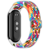 Opaska pasek elastyczny z klamrą Vanfone do Xiaomi Mi Smart Band 8/9, tęczowy