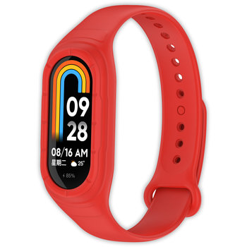 Opaska pasek + etui 2w1 Vanfone do Xiaomi Mi Smart Band 8/9, czerwony - Vanfone