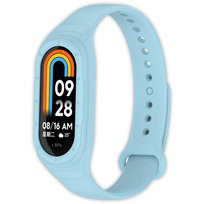 Opaska pasek + etui 2w1 Vanfone do Xiaomi Mi Smart Band 8/9, delikatnie niebieski