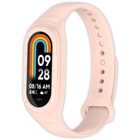 Opaska pasek + etui 2w1 Vanfone do Xiaomi Mi Smart Band 8/9, pudrowy róż