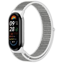 Opaska pasek nylonowy Vanfone do Xiaomi Mi Smart Band 8/9, biało-szary