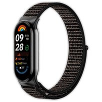 Opaska pasek nylonowy Vanfone do Xiaomi Mi Smart Band 8/9, czarny z kropkami