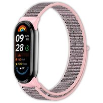 Opaska pasek nylonowy Vanfone do Xiaomi Mi Smart Band 8/9, jasny róż