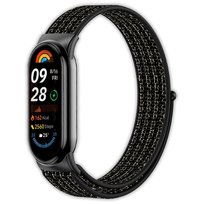 Opaska pasek nylonowy Vanfone do Xiaomi Mi Smart Band 8/9, odblaskowa czerń