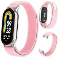 Opaska pasek nylonowy Vanfone do Xiaomi Mi Smart Band 8/9, różowy