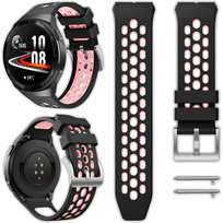 Opaska pasek perferowany Vanfone do Huawei Watch GT 2E 46mm, czarno-różowy