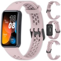 Opaska pasek perforowany Vanfone do Huawei Band 8/9/10, różowy