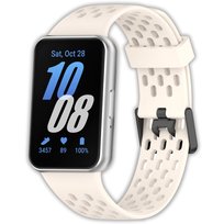 Opaska pasek perforowany Vanfone do Samsung Galaxy Fit 3 SM-R390, kremowy